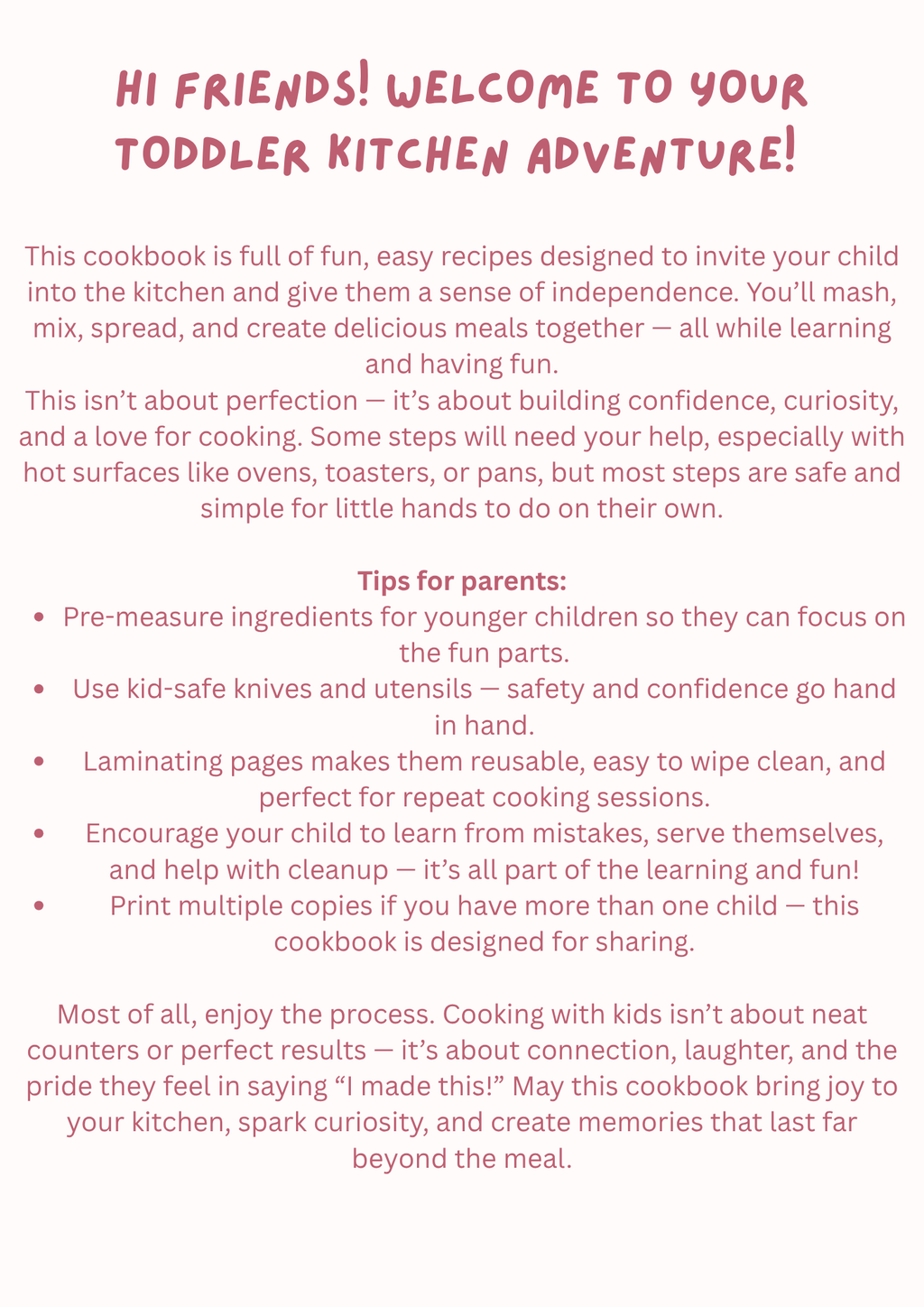 My First Little Cookbook