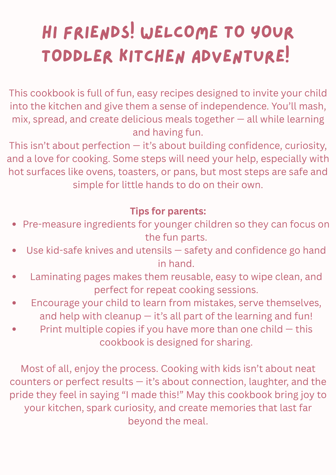 My First Little Cookbook