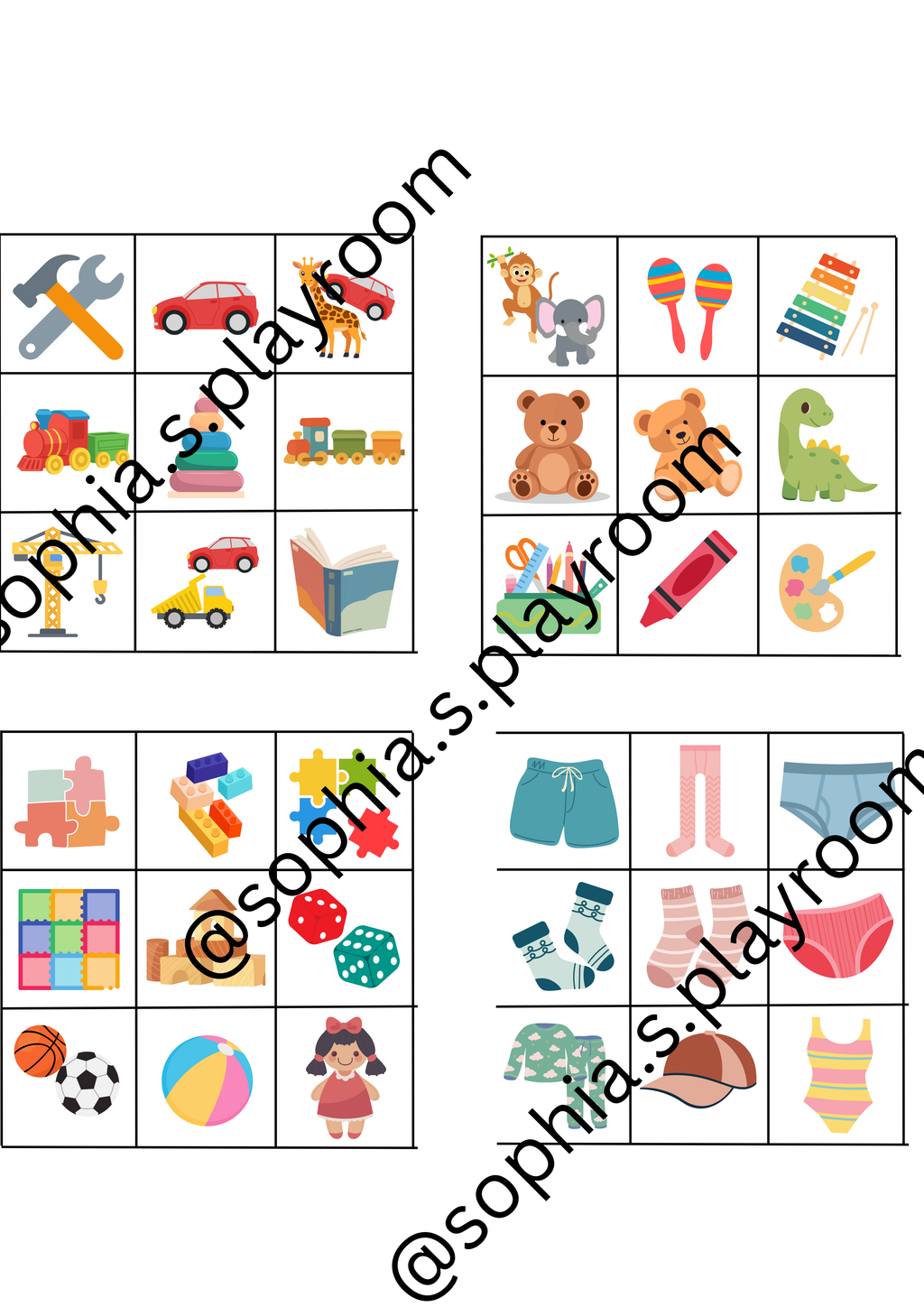 Toy and Clothing Organization Labels (Digital Download)