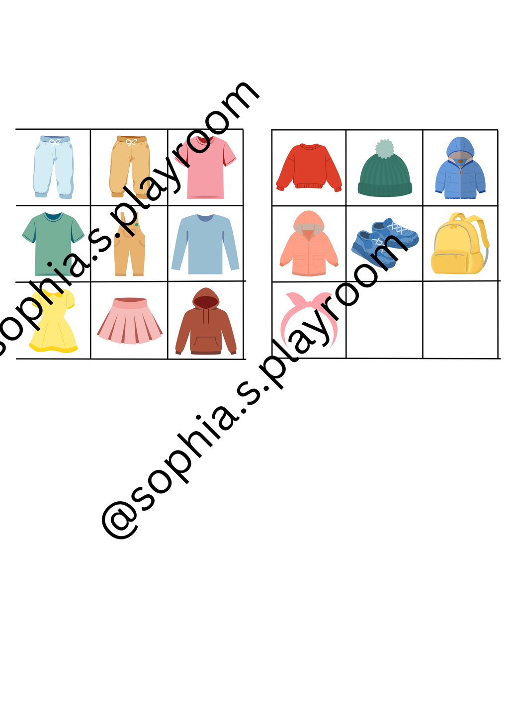 Toy and Clothing Organization Labels (Digital Download)